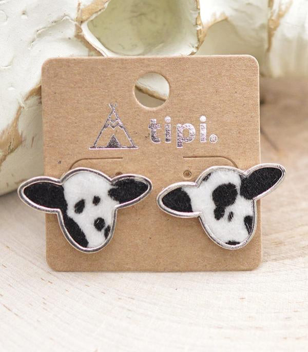 Tipi Cow Earrings