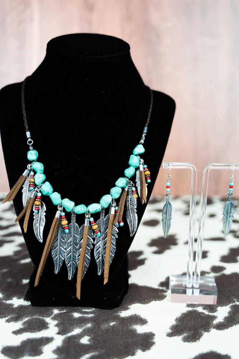 Turquoise necklace set