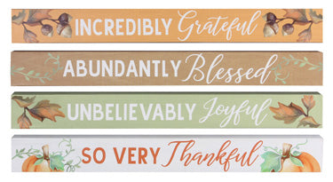 WOOD LONG BLOCK FALL TABLETOP SIGNS