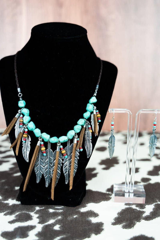 Turquoise necklace set