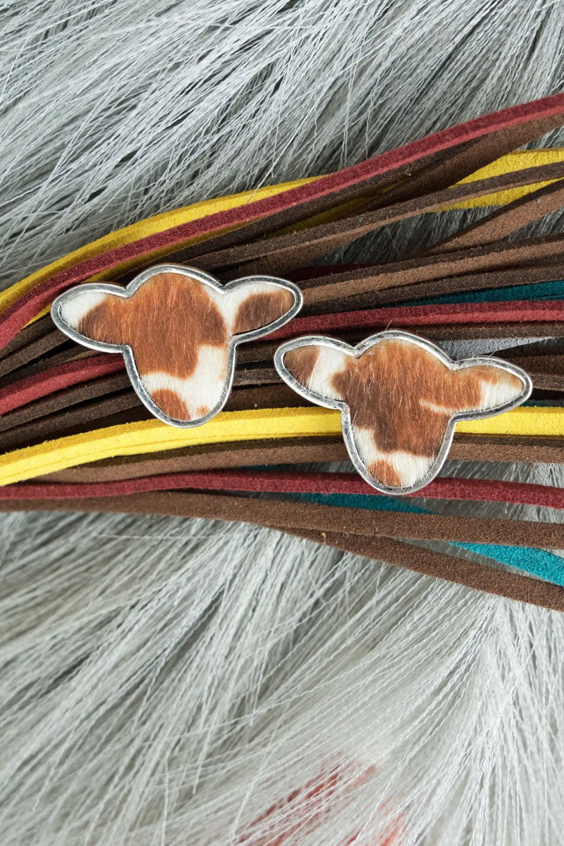 Tipi Cow Earrings