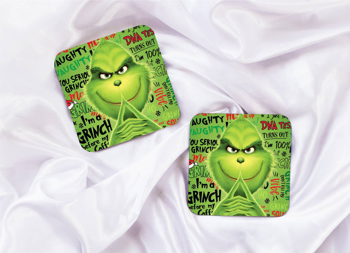 Green Face Table Coasters